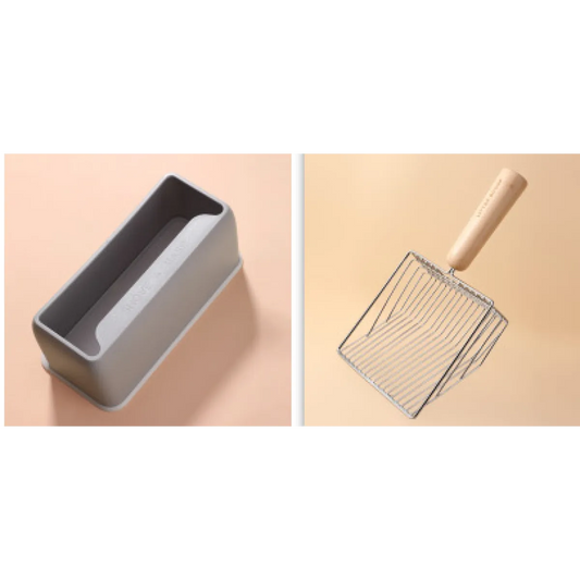 Wood Handle Metal Cat Litter Shovel